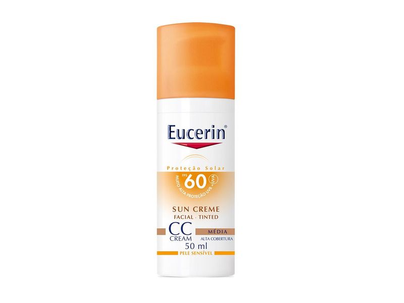 Protetor-Solar-Facial-Eucerin-CC-Cream-Sun-FPS60-Media-50ml