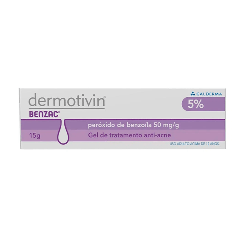 Gel Dermotivin Benzac 5% 15g: Tratamento Antiacne