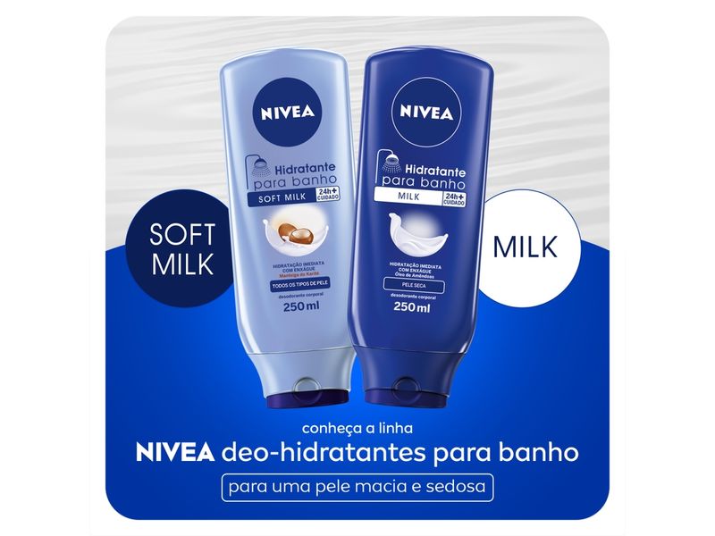 Hidratante Desodorante para Banho Nivea Soft Milk 250ml