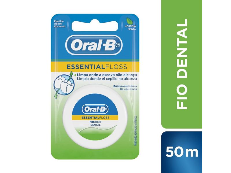 Fio-dental-Oral-B-Essential-Floss-Hortela-Menta-50m
