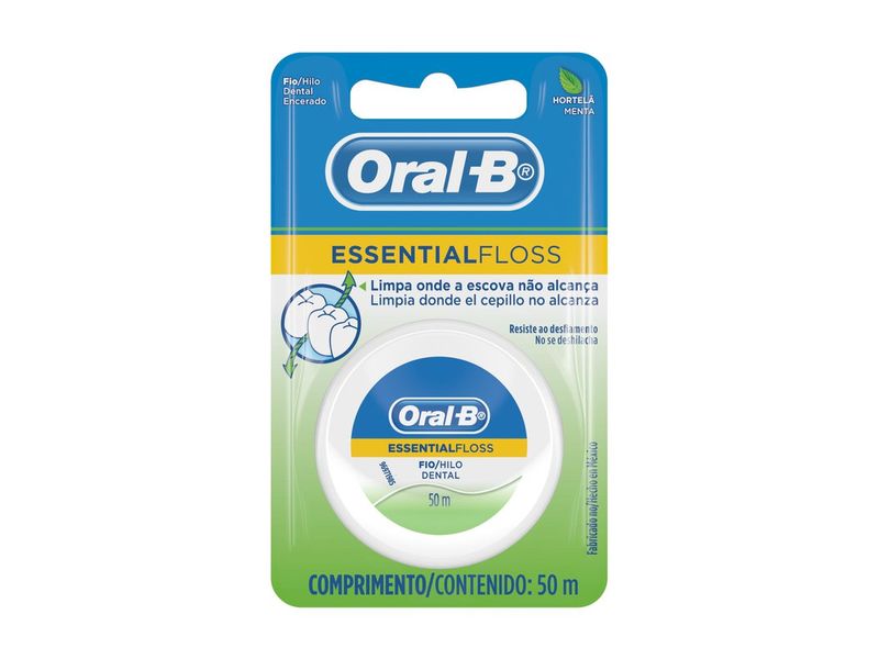 Fio-dental-Oral-B-Essential-Floss-Hortela-Menta-50m