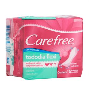 Protetor Diário Carefree Todo Dia Flexi Sem Perfume 15 Unidades