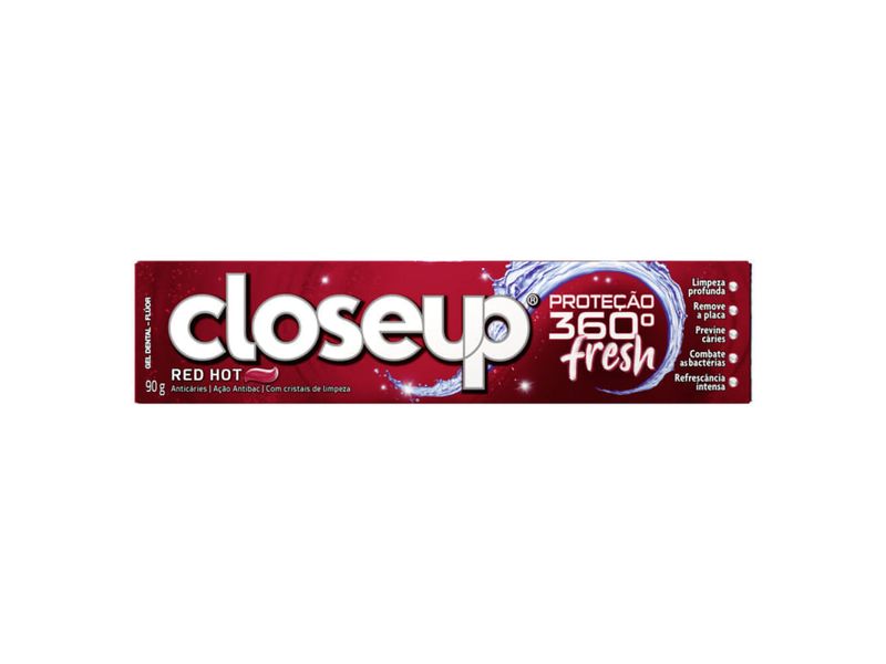 Gel-Dental-Closeup-Protecao-360º-Fresh-Red-Hot-90g