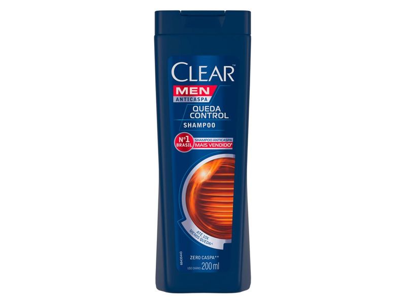 Shampoo Anticaspa Clear Men Queda Control 200ml