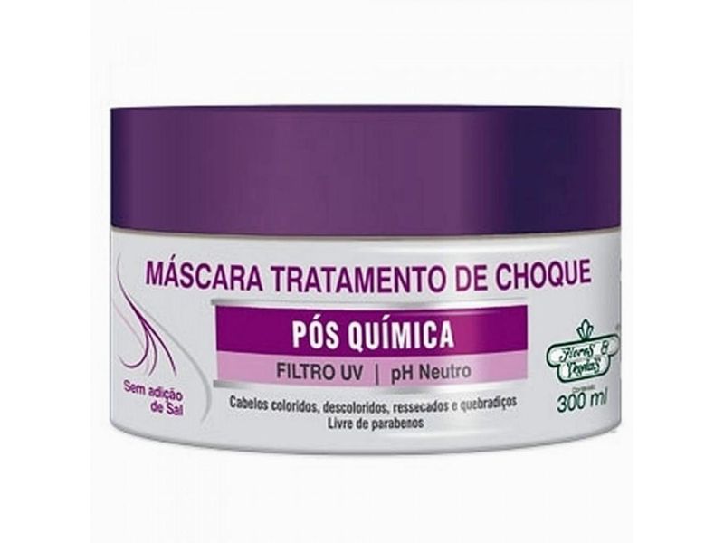 Máscara de Tratamento Flores e Vegetais Pós Química 250g