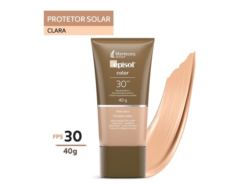 Protetor-Solar-Episol-Color-Pele-Clara-FPS30-40g