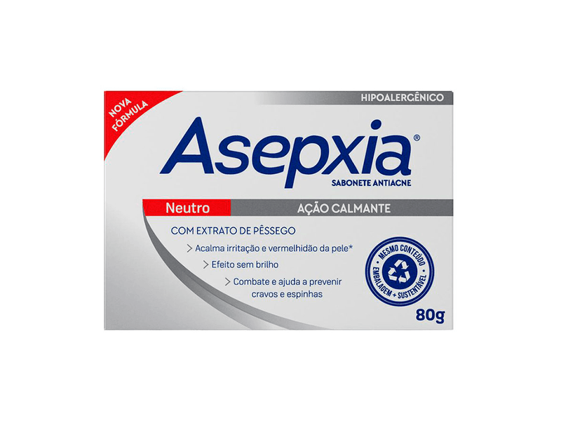 Sabonete em Barra Asepxia Neutro Ação Calmante 80g