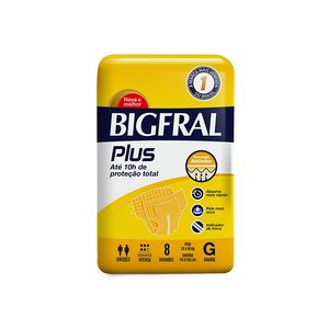 Fralda Bigfral Plus Normal Tamanho G 8 Unidades