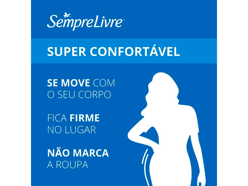 Absorvente-Sempre-Livre Adapt Plus-sem-Abas-8-Unidades