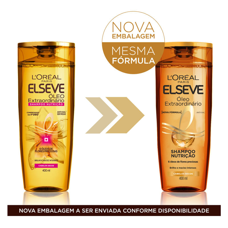 Shampoo Elseve Óleo Extraordinário 400ml