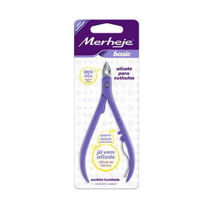 Alicate Para Cutículas Merheje Basic Lilás