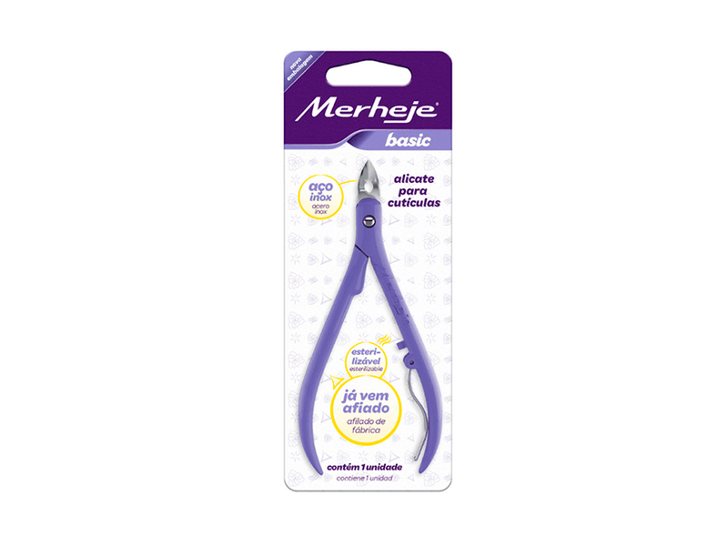 Alicate-Para-Cuticulas-Merheje-Basic-Lilas