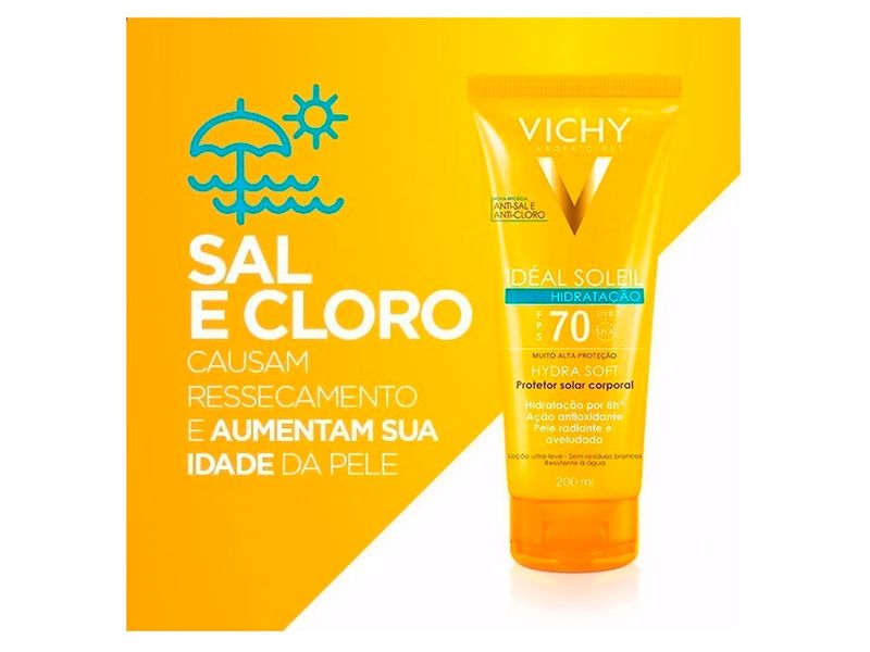 Protetor-Solar-Corporal-Vichy-Ideal-Soleil-Hydrasoft-FPS70-200ml