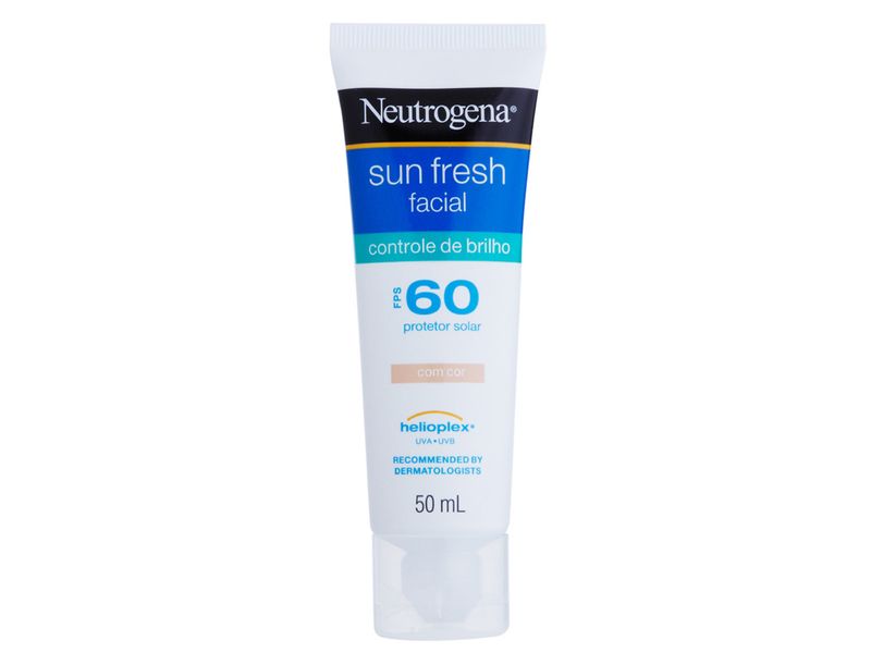 Protetor-Solar-Neutrogena-Sun-Fresh-Facial-Controle-de-Brilho-com-cor-FPS60-50ml