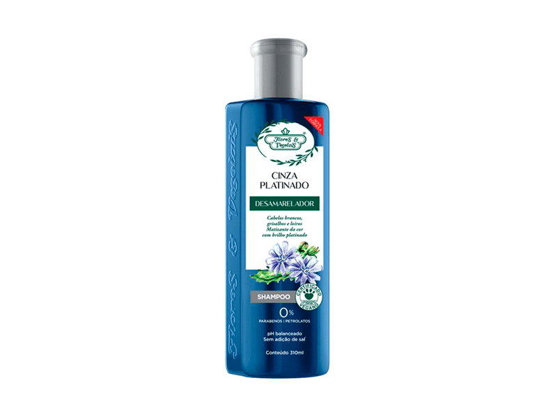 Shampoo Flores e Vegetais Cinza Platinado 310ml