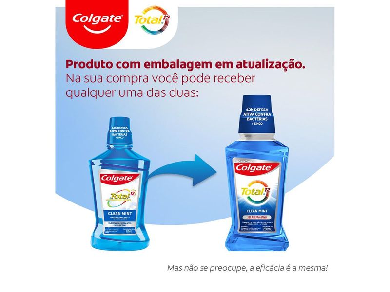 Enxaguante Bucal Colgate Total 12 Clean Mint 250ml
