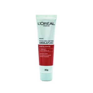Máscara Facial L'Oréal Paris Argila Pura Detox Esfoliante 40g