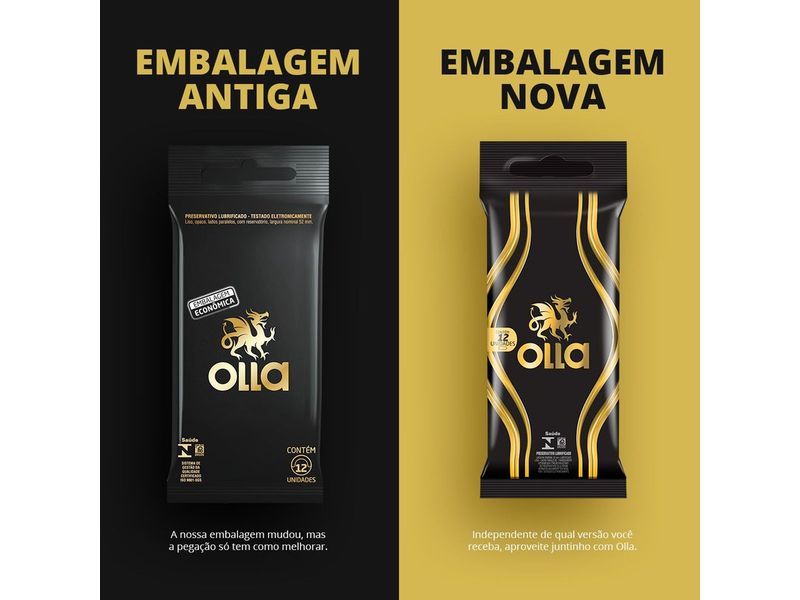 Preservativo Olla Lubrificado 12 Unidades