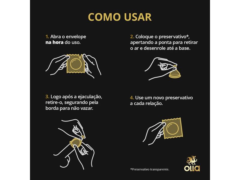 Preservativo Olla Lubrificado 12 Unidades