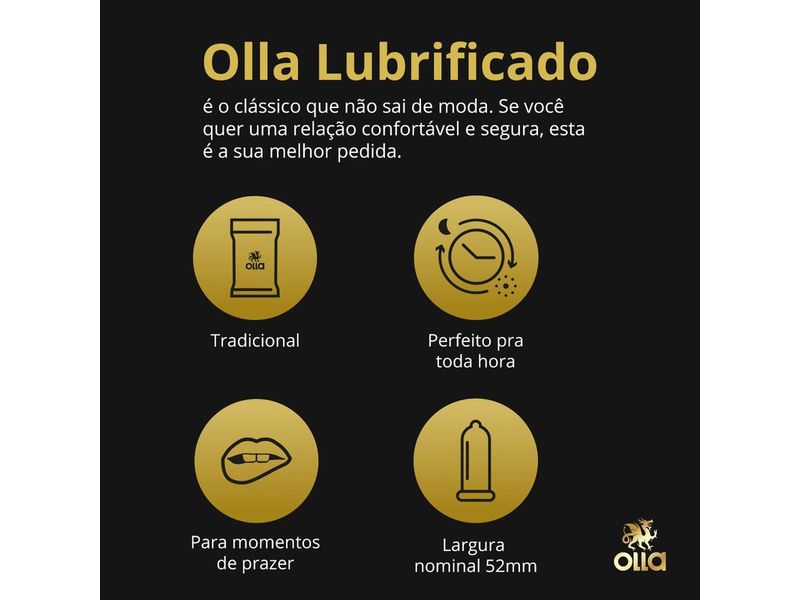 Preservativo Olla Lubrificado 12 Unidades
