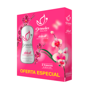 Kit Sabonete Líquido Íntimo Dermolux Mulher Delicat 2 Unidades 200ml