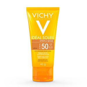 Protetor Solar Facial Vichy Idéal Soleil Efeito Base FPS50 Cor Média 40g