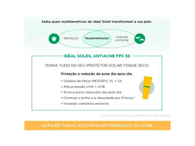 Protetor-Solar-Facial-Vichy-Ideal-Soleil-Antiacne-FPS30-40g