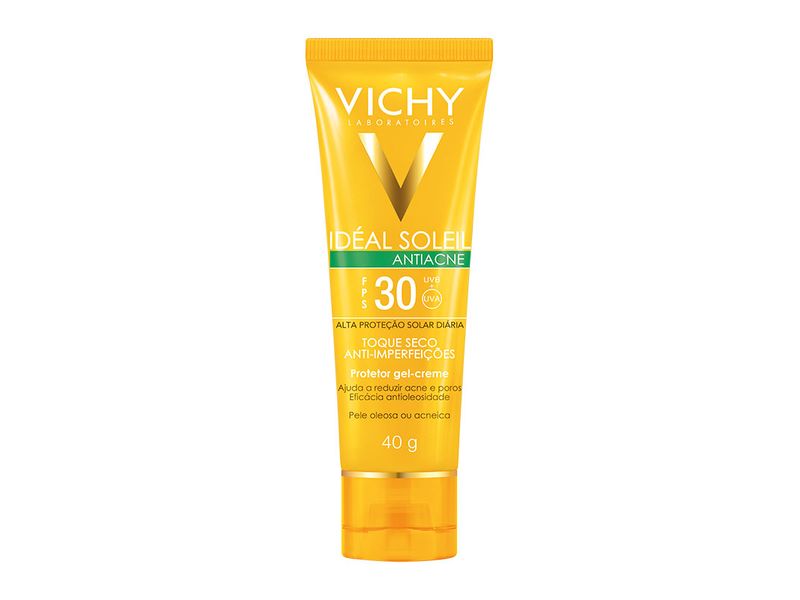 Protetor-Solar-Facial-Vichy-Ideal-Soleil-Antiacne-FPS30-40g