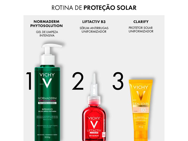 Protetor-Solar-Facial-Vichy-Ideal-Soleil-Clarify-FPS60-Media-40g