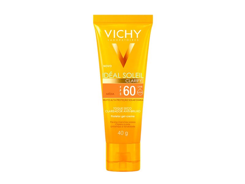Protetor-Solar-Facial-Vichy-Ideal-Soleil-Clarify-FPS60-Media-40g