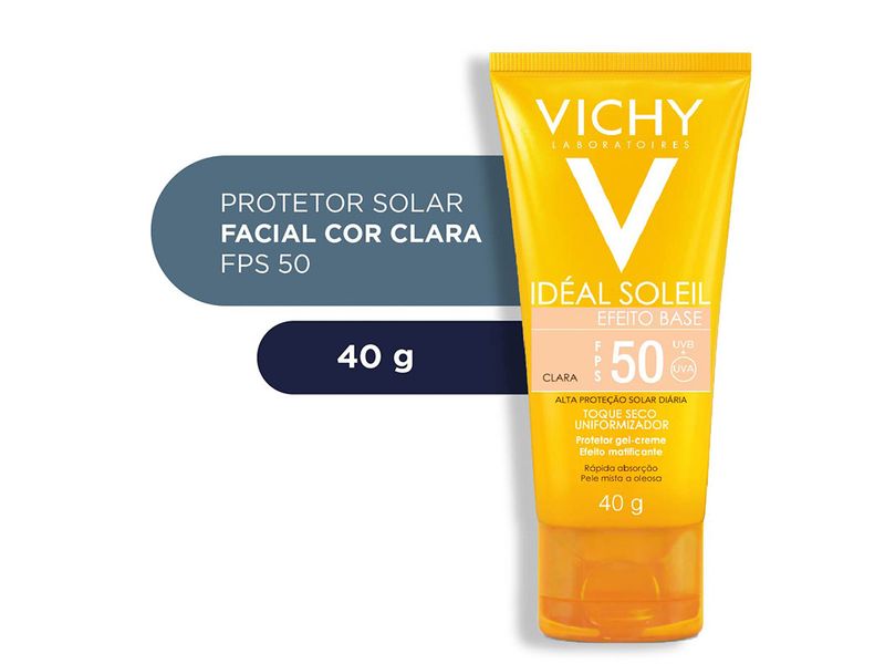 Protetor-Solar-Facial-Vichy-Ideal-Soleil-FPS50-Cor-Clara-40g