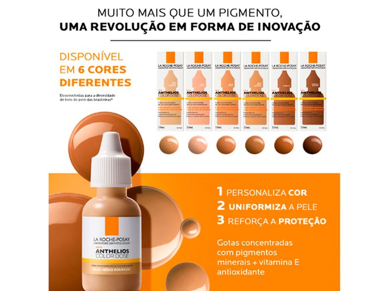 Pigmento-Facial-La-Roche-Posay-Anthelios-Color-Dose-Bege-Medio-17ml