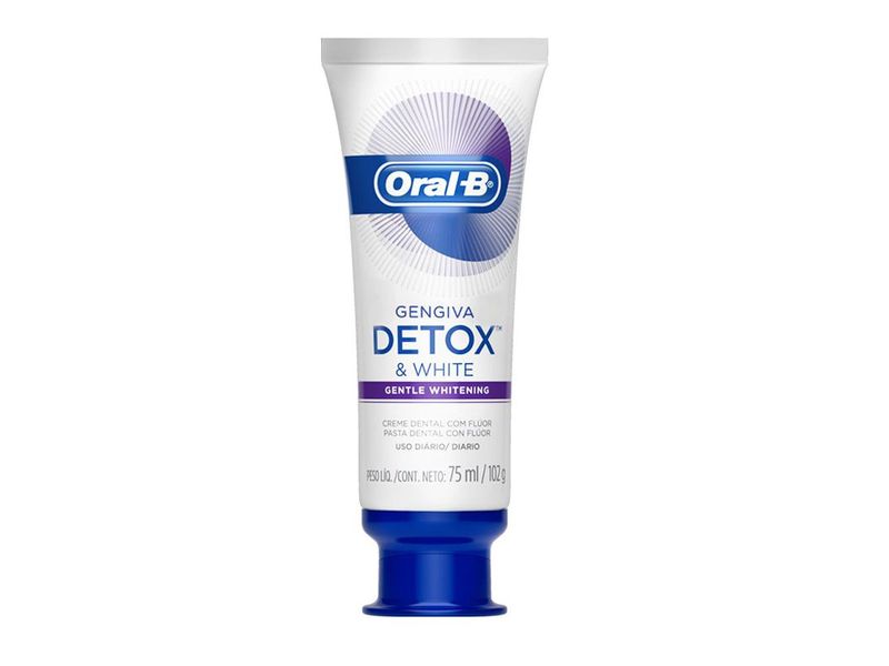 Creme Dental Oral-B Gengiva Detox Gentle Whitening 102g