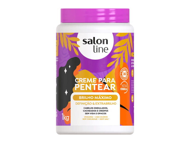 Creme para Pentear Salon Line Brilho Máximo 1Kg