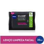 Lenços Limpeza Demaquilantes Nivea MicellAIR Expert 20 Unidades