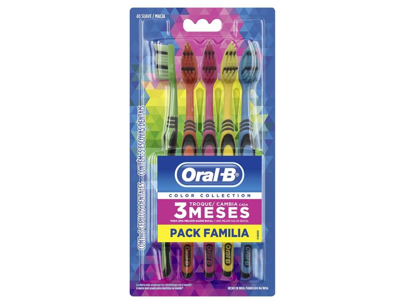 Kit-Escova-Dental-Oral-B-Color-Collection-5-Unidades