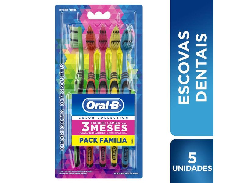 Kit-Escova-Dental-Oral-B-Color-Collection-5-Unidades