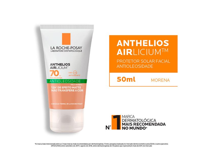 Protetor-Solar-Facial-La-Roche-Posay-Anthelios-Airlicium-FPS70-Pele-Morena-40g