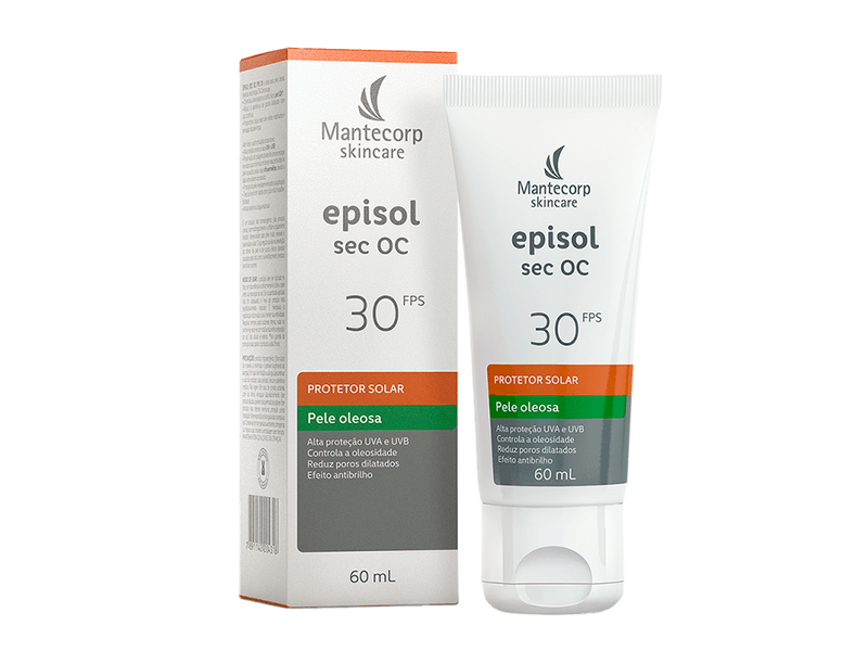 Protetor Solar Facial Episol Sec OC FPS30 60ml