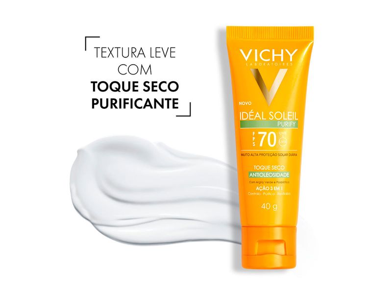 Protetor-Solar-Facial-Vichy-Ideal-Soleil-Purify-FPS70-40g