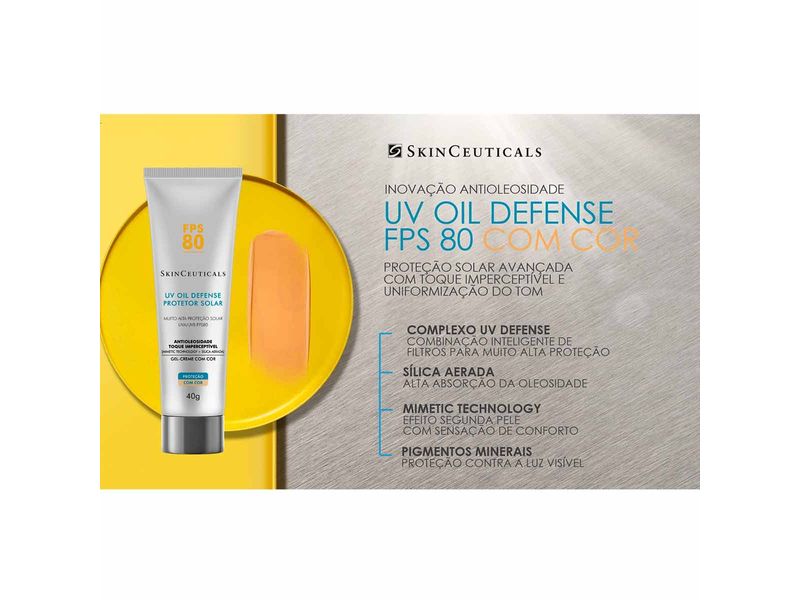 Protetor-Solar-Facial-Skinceuticals-UV-Oil-Defense-FPS80-Com-Cor-40g