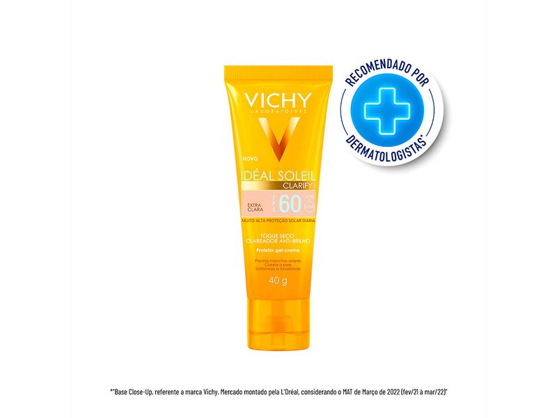Protetor-Solar-Facial-Vichy-Ideal-Soleil-Clarify-FPS60-Extra-Clara-40g
