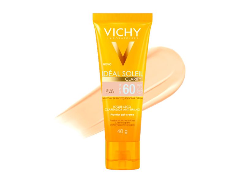 Protetor-Solar-Facial-Vichy-Ideal-Soleil-Clarify-FPS60-Extra-Clara-40g