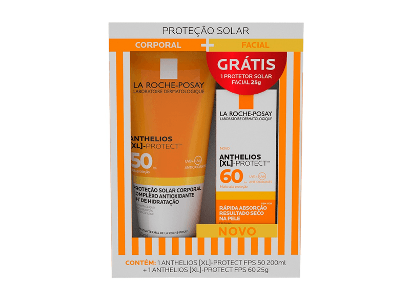 Kit-Protetor-Solar-Anthelios-XL-Protect-FPS50-200ml---Protetor-Solar-Facial-Anthelios-XL-Protect-FPS60-25g