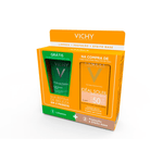 Kit--Protetor-Solar-Facial-Vichy-Ideal-Soleil-Efeito-Base-Cor-Clara-FPS50-com-40g---Gel-de-Limpeza-Normaderm-40g