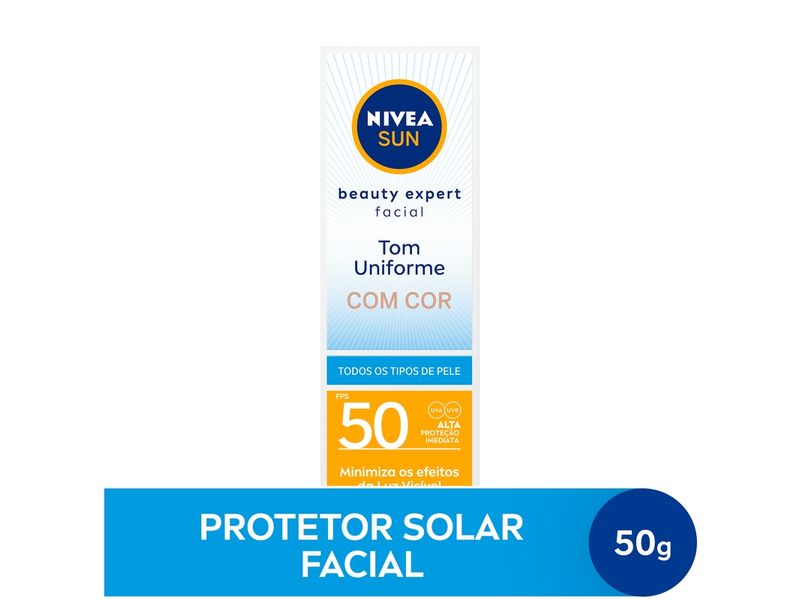 Protetor-Solar-Facial-Nivea-Sun-Beauty-Expert-Com-Cor-FPS50-50g