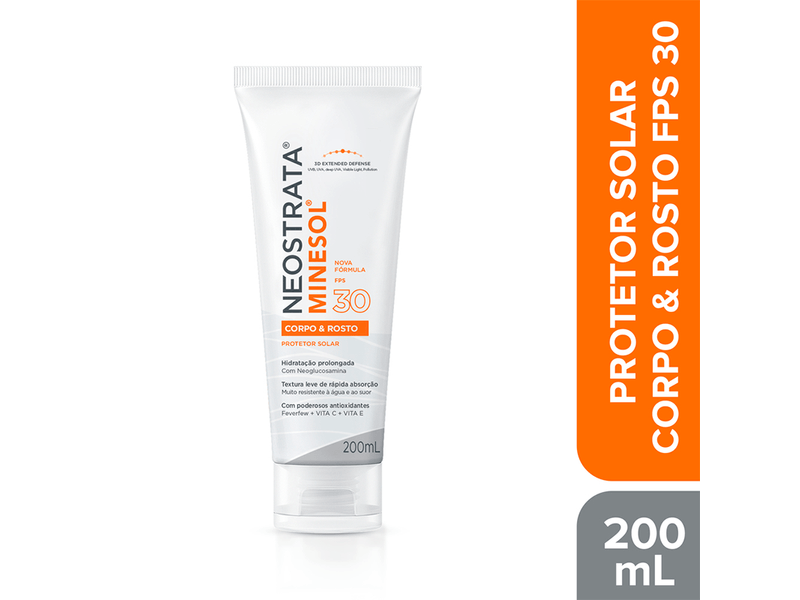 Protetor-Solar-Neostrata-Minesol-Corpo-e-Rosto-FPS30-200ml