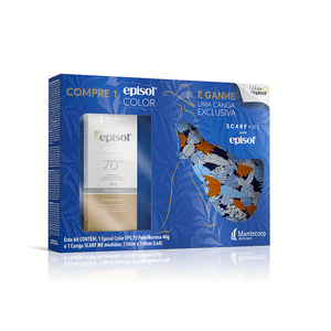 Protetor Solar Skincare Episol Color FPS70 Pele Morena 40g + Canga Exclusiva