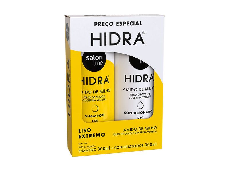 Kit-Shampoo---Condicionador-Salon-Line-Hidra-Amido-de-Milho-Liso-Extremo-300ml-Cada