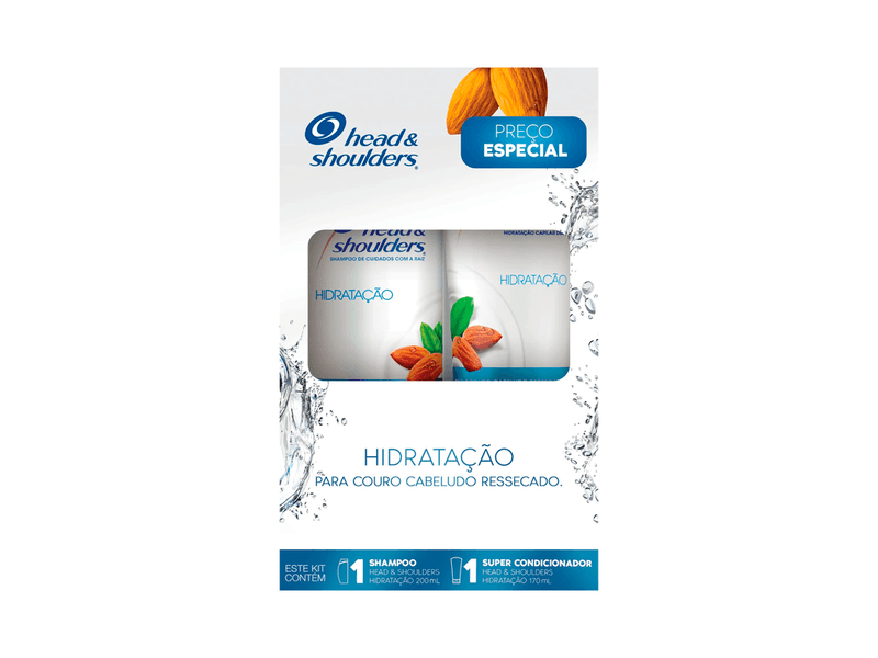 Kit Shampoo Head & Shoulders Hidratação 200ml + Super Condicionador 170ml